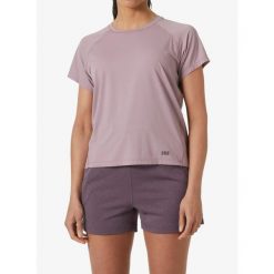 Koszulka damska Helly Hansen W Shine Solen T-Shirt. Fioletowe bluzki sportowe damskie Helly Hansen, bez wzorów, bez ramiączek. Za 188.99 zł.