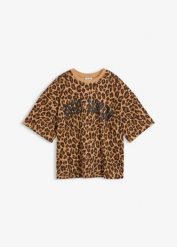 T-shirt oversize z czystej bawełny organicznej. Brązowe t-shirty damskie bonprix, bez wzorów, z bawełny, bez kołnierzyka. Za 79.99 zł.