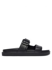 Tommy Hilfiger Klapki FW0FW08953 Czarny. Czarne klapki damskie Tommy Hilfiger, bez wzorów, z syntetyku, bez obcasa. Za 209.99 zł.