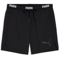 Szorty męskie Puma Swim Men Crinkle Mid Shorts 1p. Czarne szorty męskie Puma, z materiału, bez kołnierzyka. Za 390.00 zł.
