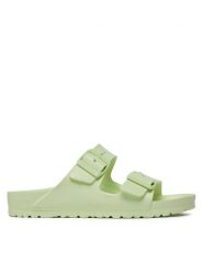 Birkenstock Klapki Arizona 1024691 Zielony. Zielone klapki damskie Birkenstock, bez wzorów, z syntetyku, bez obcasa. Za 249.99 zł.