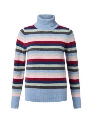 Brookshire wełniany sweter z golfem Kobiety Wełna niebieski|wielokolorowy, XL. Niebieskie golfy damskie brookshire, xl, bez wzorów, z dzianiny, bez ramiączek. Za 199.95 zł.