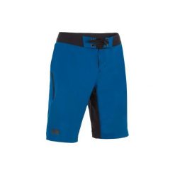 Spodenki surfing długie SBS 500 męskie. Niebieskie szorty męskie OLAIAN, bez wzorów, z materiału, sportowe. Za 79.99 zł.