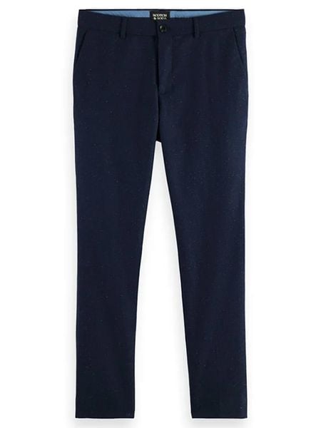 Scotch & Soda Spodnie chino w kolorze granatowym rozmiar: W31/L32. Niebieskie spodnie materiałowe męskie Scotch & Soda, bez wzorów, z wełny. Za 152.98 zł.