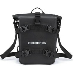 Wodoodporna torba motocyklowa na gmole (Crash Bar) / torba boczna ROCKBROS 5L. Czarne torby męskie na ramię ROCKBROS, bez wzorów, z materiału, bez dodatków. Za 120.99 zł.