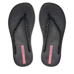 Japonki Ipanema. Czarne klapki damskie Ipanema, bez wzorów, bez obcasa. Za 119.99 zł.