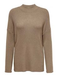 ONLY Sweter w kolorze jasnobrązowym rozmiar: XL. Brązowe golfy damskie Only, xl, bez wzorów, prążkowane, bez ramiączek. Za 61.60 zł.