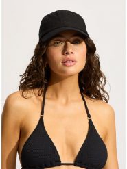 Seafolly Czapka w kolorze czarnym rozmiar: onesize. Czarne czapki z daszkiem damskie Seafolly, bez wzorów, z bawełny. Za 55.95 zł.
