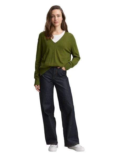 Tom Tailor Sweter w kolorze zielonym rozmiar: M. Zielone swetry klasyczne damskie Tom Tailor, m, z wiskozy, bez kołnierzyka. Za 113.36 zł.