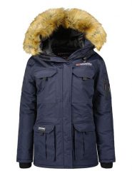 Geographical Norway Parka "Baliverne" w kolorze granatowym rozmiar: XL. Niebieskie parki damskie Geographical Norway, xl, z aplikacjami. Za 237.73 zł.