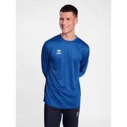 Bluza sportowa hmlESSENTIAL SWEATSHIRT. Niebieskie bluzy sportowe damskie HUMMEL, s, bez wzorów, bez ramiączek, bez kaptura. Za 100.00 zł.