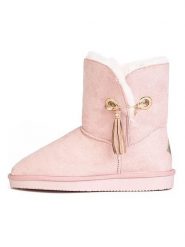 ISLAND BOOT Botki zimowe "Whale" w kolorze jasnoróżowym rozmiar: 39. Różowe botki damskie Island Boot, na zimę, z materiału, bez obcasa, bez zapięcia. Za 165.99 zł.
