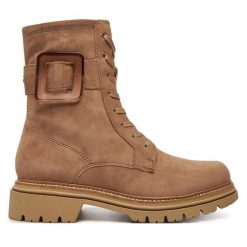 Trapery Tamaris. Brązowe trapery damskie Tamaris, bez obcasa. Za 489.99 zł.