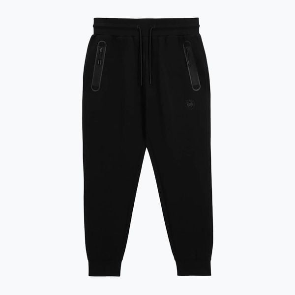 Spodnie męskie Pitbull Dogwood Track Pants. Czarne spodnie sportowe męskie PITBULL, z bawełny. Za 229.99 zł.