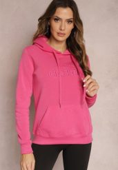 Różowa Ocieplana Bluza z Haftem i Kapturem Ieliana. Czerwone bluzy z kapturem damskie Renee, l, z dzianiny. Za 79.99 zł.