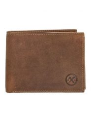 HIDE & STITCHES Skórzany portfel w kolorze jasnobrązowym - 12 x 9,5 x 2 cm rozmiar: onesize. Brązowe portfele męskie HIDE & STITCHES, bez wzorów, z materiału. Za 82.99 zł.