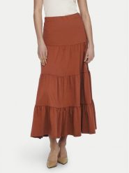 ONLY Spódnica trapezowa May 15226994 Brązowy Regular Fit. Brązowe spódniczki damskie Only, xs, bez wzorów, z bawełny, trapezowe. Za 129.99 zł.