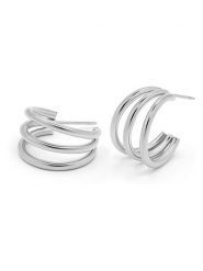 MOODE Kolczyki-półkreole "Daphne" rozmiar: onesize. Szare kolczyki damskie MOODE, ze stali. Za 39.99 zł.