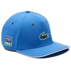 Czapka z daszkiem dla dorosłych Lacoste. Niebieskie czapki z daszkiem damskie Lacoste, bez wzorów, z elastanu. Za 127.00 zł.