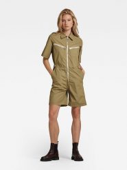 G-Star Kombinezon w kolorze khaki rozmiar: L. Brązowe kombinezony damskie G-Star, l, bez wzorów, z bawełny, retro, bez kołnierzyka, bez ramiączek. Za 175.67 zł.
