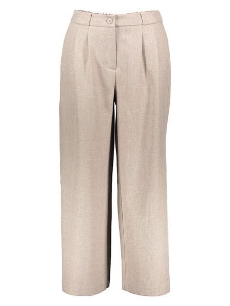 ONLY Spodnie w kolorze beżowym rozmiar: 34. Brązowe spodnie materiałowe damskie Only, bez wzorów, z materiału, z podwyższonym stanem. Za 104.99 zł.