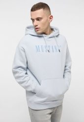 MĘSKA BLUZA MUSTANG Bennet Modern HD Gray Dawn 1013511 4017. Szare bluzy bez kaptura męskie Mustang, m. Za 139.99 zł.