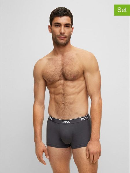 Hugo Boss Underwear Bokserki (3 pary) w kolorze granatowym, antracytowym i niebieskim rozmiar: L. Niebieskie bokserki męskie Hugo Boss Underwear, bez wzorów. Za 129.95 zł.