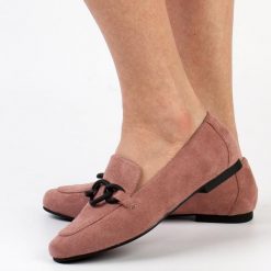 Różowe zamszowe loafersy, mokasyny damskie La.Fi 020dp-su. Czerwone mokasyny damskie La.Fi, z zamszu. Za 159.00 zł.