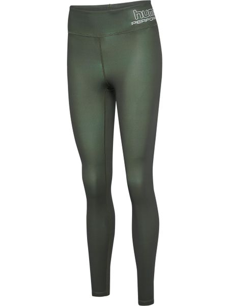 Legginsy damskie Hummel Te Fundamental. Zielone legginsy damskie HUMMEL, s, bez wzorów, z dzianiny, na fitness i siłownię. Za 165.30 zł.