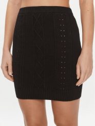 Guess Spódnica mini W4RD58 Z37L1 Czarny Slim Fit. Czarne spódniczki damskie Guess, l, z aplikacjami, z bawełny, mini. Za 229.99 zł.