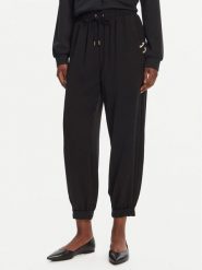 Liu Jo Sport Spodnie materiałowe TA5138 TS923 Czarny Regular Fit. Czarne spodnie materiałowe damskie Liu Jo Sport, bez wzorów, z materiału, sportowe. Za 419.99 zł.
