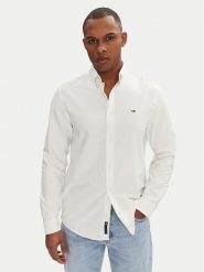 Tommy Jeans Koszula DM0DM21298 Biały Regular Fit. Białe koszule męskie Tommy Jeans, m, bez wzorów, z bawełny, bez kołnierzyka, bez ramiączek. Za 339.99 zł.