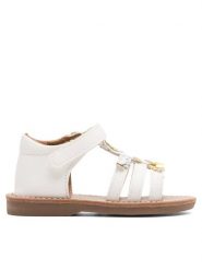 Nelli Blu Sandały CM220804-6 Biały. Białe sandały dziewczęce Nelli Blu, ze skóry, bez zapięcia. Za 99.99 zł.