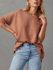 LA Angels Sweter w kolorze jasnobrązowym rozmiar: L. Brązowe swetry klasyczne damskie LA Angels, l, bez kołnierzyka. Za 153.71 zł.