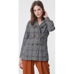 Szaro-Czarna Marynarka Bay. Czarne marynarki i żakiety damskie Born2be, l, bez wzorów, biznesowe. Za 189.99 zł.