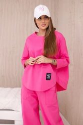 Komplet new punto bluza + spodnie różowy. Czerwone bluzy bez kaptura damskie KESI, l, z bawełny. Za 347.13 zł.