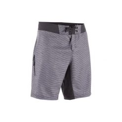 Spodenki surfing standardowe BS 500S Heather. Szare szorty męskie OLAIAN, z materiału, bez kołnierzyka. W wyprzedaży za 49.99 zł.