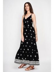 ASSUILI Sukienka w kolorze czarnym rozmiar: 40. Czarne sukienki damskie Assuili, bez wzorów, bez kołnierzyka, bez ramiączek, maxi. Za 152.99 zł.