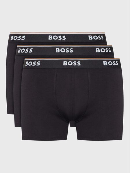 BOSS Komplet bokserek Power 50475282 Czarny. Czarne bokserki męskie Boss, bez wzorów, z bawełny. Za 179.99 zł.