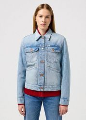WRANGLER DAMSKA KURTKA JENSOWA HERITAGE JACKET MID STONE 112350343 W41F016321. Kurtki damskie Wrangler, m, bez wzorów, bez kaptura. Za 269.99 zł.