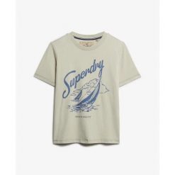 Koszulka damska Superdry Heritage Hamptons. Niebieskie t-shirty damskie Superdry., l, bez wzorów, z materiału, bez kołnierzyka. Za 204.30 zł.