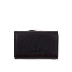 Czarny damski portfel Canaletto z perforacją laserową – elegancja i funkcjonalność PD1223P51. Czarne portfele damskie bez wzorów, ze skóry. Za 151.05 zł.