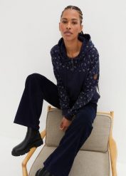 Bluza z kapturem i zamkiem, z czystej bawełny. Zielone bluzy z kapturem damskie bonprix, z bawełny. Za 122.99 zł.