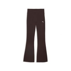 Damskie rozkloszowane legginsy Essentials z wysokim stanem PUMA. Brązowe legginsy damskie Puma, xl, bez wzorów, z bawełny. Za 129.00 zł.