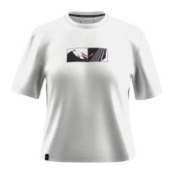 Damska koszulka o luźnym kroju Salewa Eagle Hybrid. Białe t-shirty damskie Salewa, l, bez wzorów, z bawełny, bez kołnierzyka. Za 231.50 zł.