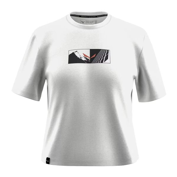 Damska koszulka o luźnym kroju Salewa Eagle Hybrid. Białe t-shirty damskie Salewa, l, bez wzorów, z bawełny, bez kołnierzyka. Za 231.50 zł.