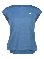 Asics Koszulka sportowa w kolorze niebieskim rozmiar: S. Niebieskie bluzki sportowe damskie Asics, s, bez wzorów, bez ramiączek. Za 99.80 zł.