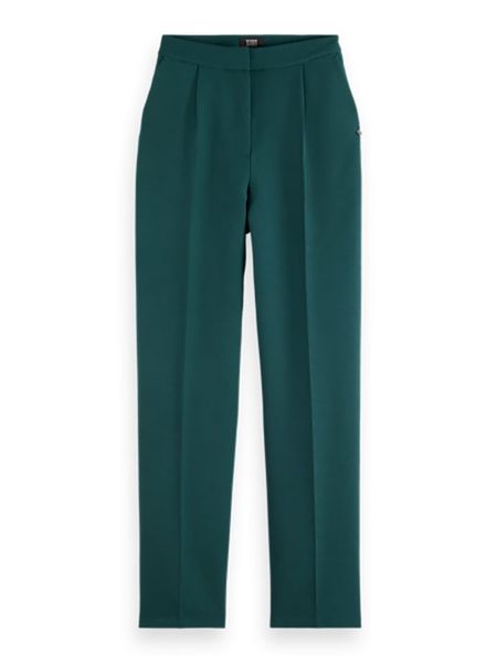 Scotch & Soda Spodnie w kolorze morskim rozmiar: W30/L32. Niebieskie spodnie materiałowe damskie Scotch & Soda, bez wzorów, z materiału, z podwyższonym stanem. Za 178.79 zł.