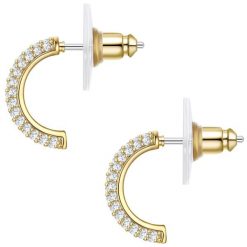 Yokoamii Kolczyki z Mosiadz w Żółte złoto 1 ct Damski. Żółte kolczyki damskie Yokoamii, z cyrkonią, pozłacane. Za 79.99 zł.