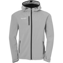 Kurtka softshell Kempa. Czarne kurtki męskie KEMPA, bez wzorów, z softshellu, sportowe, bez kaptura. Za 510.20 zł.